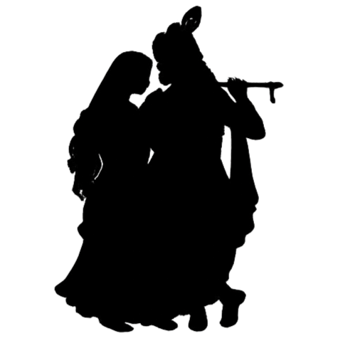 Radha Krishna silhouette